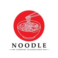 Noodle logo attracts attention with its high-quality graphic structure. vector
