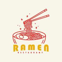 Noodle Logo creates a strong and memorable brand perception. vector