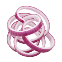 A group of sliced red onion rings arranged in a circular shape against a plain solid color space field transparent background png