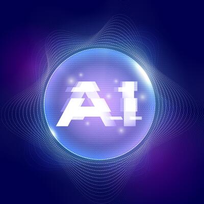 AI Digital Sphere with Futuristic Glow