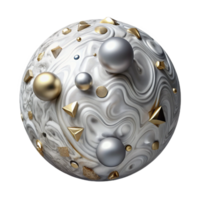 serene artistic Silver Marble Pattern Isolated for Luxury Branding authentic png