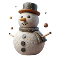 elegant minimalist Snowman Carrot Nose Coal Buttons Cutout for Winter Art authentic png