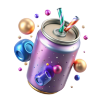 serene rustic Soda Can Carbonated Drink Transparent for Fast Food Menus authentic png