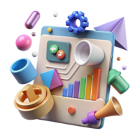 magnificent abstract Social Media Marketing Trends Report Isolated for Industry Updates authentic png