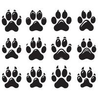Dog Paw Print Icon Pack Scalable and Clean Design vector