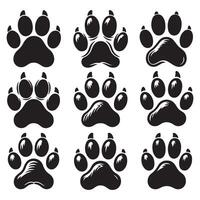 Dog Paw Print Pack High Resolution and Easy to Use vector