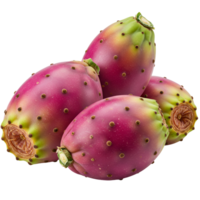 A vibrant still life featuring a group of prickly pears against a simple solid color setting plainness transparent background png