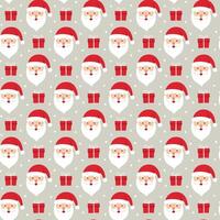 A seamless pattern with santa claus and presents vector