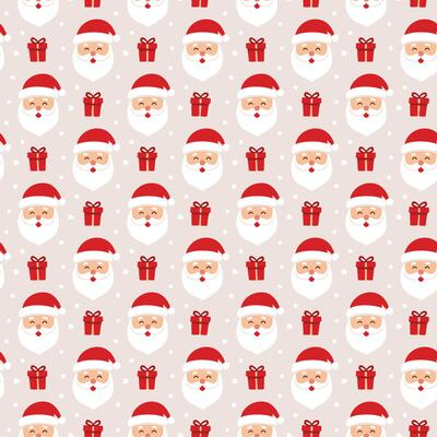Santa claus pattern with gift background illustration