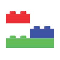 Colorful building blocks stacked together vector