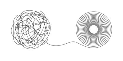 Abstract Chaos to Order Business Concept Illustration vector