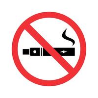 No electronic cigarette smoking prohibition symbol vector