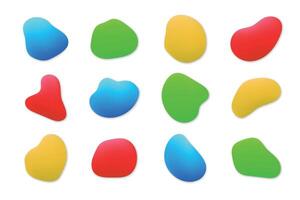 Colorful Gradient Blob Shapes in Abstract Pattern vector