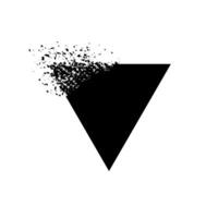 Abstract Disintegrating Black Triangle vector