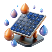 wonderful rustic Solar Panel with Raindrops Cutout for Realistic Effects authentic png