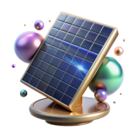 vibrant minimalist Solar Panel with Reflective Coating Cutout for High Efficiency Systems authentic png