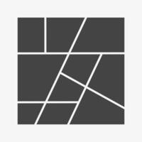 Collage rectangular frames. Storyboard layout panel. Speech border or geometric figures vector