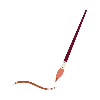 Paintbrush and paint trace