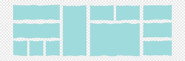 Set of Deform Shapes for Text. Abstract rectangle frames with wiggly borders. Dialog boxes. vector
