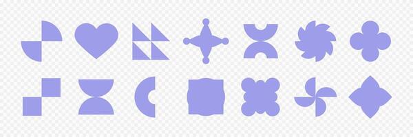 Geometric shapes collection. Simple tag figures. Trendy decorative elements. Art decor basic forms vector