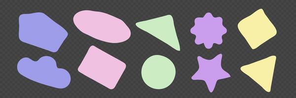 Abstract decorative shapes. Bubble boxes for fun, organic blobs, deform frames vector