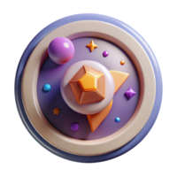 serene abstract Spacecraft Button Cutout for Web Design Elements high quality png