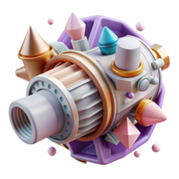impressive creative Spacecraft Engine Isolated for Engineering Projects premium png