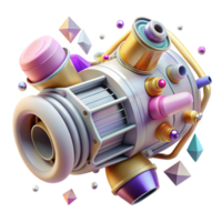 vibrant classic Spacecraft Engine Isolated for Engineering Projects detailed png