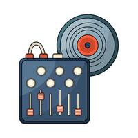 Podcast Mixer and handheld record vector