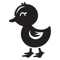 Cute Duckling Illustration Adorable Baby Duck Graphic Design vector