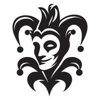 Intricate Jester Face Illustration Symbol of Humor and Playfulness vector