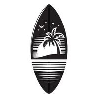 Tropical Surfboard Art Illustration for Beach and Summer Vibes vector