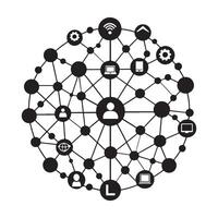 Global Network Connection Graphic Design Illustration Concept vector