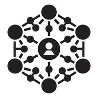 Connected Network Communication Hub Illustration for Business Solutions vector