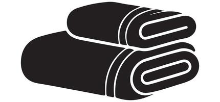 Stack of Folded Towels Silhouette Illustration for Bathroom and Spa Designs vector