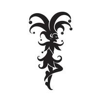 Dancing Jester Silhouette Illustration A Versatile Design Element vector