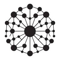 Abstract Network Connection Nodes Design Concept for Data Visualization vector