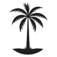 Palm Tree Silhouette Image for Summer Beach Design vector