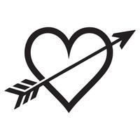 Heart with Arrow Symbol Love and Affection Design vector
