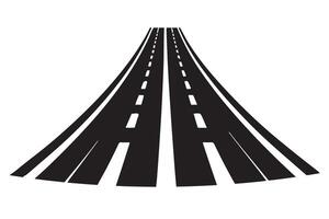 Illustration of Long Black Road with Perspective View for Transportation vector