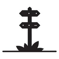 Silhouette Direction Signpost Guidance and Information Design vector