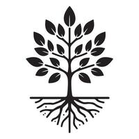 Elegant Tree with Roots Illustration for Nature and Growth Concepts vector