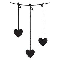 Hanging Heart Garland Illustration A Decorative Valentines Day Element vector