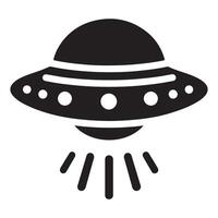 UFO Silhouette Illustration an Unidentified Flying Object Arrival vector