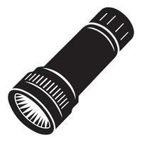 Silhouette of Portable Handheld Flashlight Torch Illustration vector