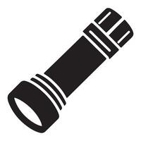 Black Torch Illustration for Emergency Situations and Darkness vector