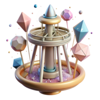 magnificent abstract Space Elevator Cable Structure Isolated high quality png