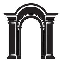 Architectural Archway Design Classic Structure with Columns Illustration vector