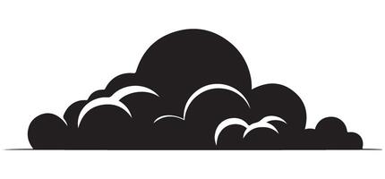 Black Clouds Silhouette Illustration Perfect for Weather Related Design Projects vector