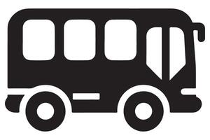 Black Bus Silhouette Image for Transport Projects vector
